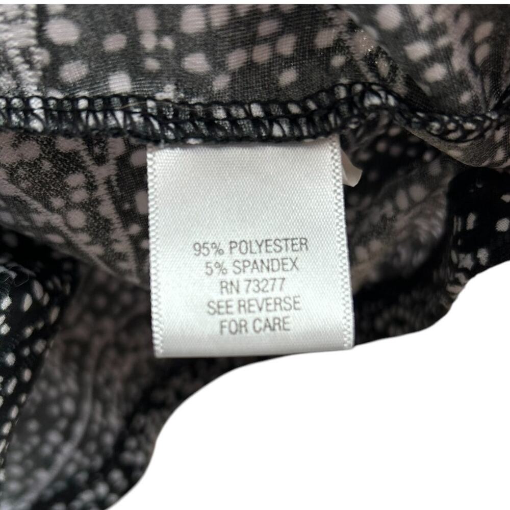 Croft & Barrow 1X Women's Top Black White Blouse - Picture 4 of 5